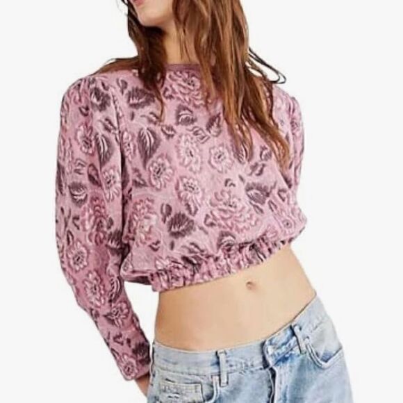 Free People Women's No Ordinary Top | purple | size M - Picture 1 of 8